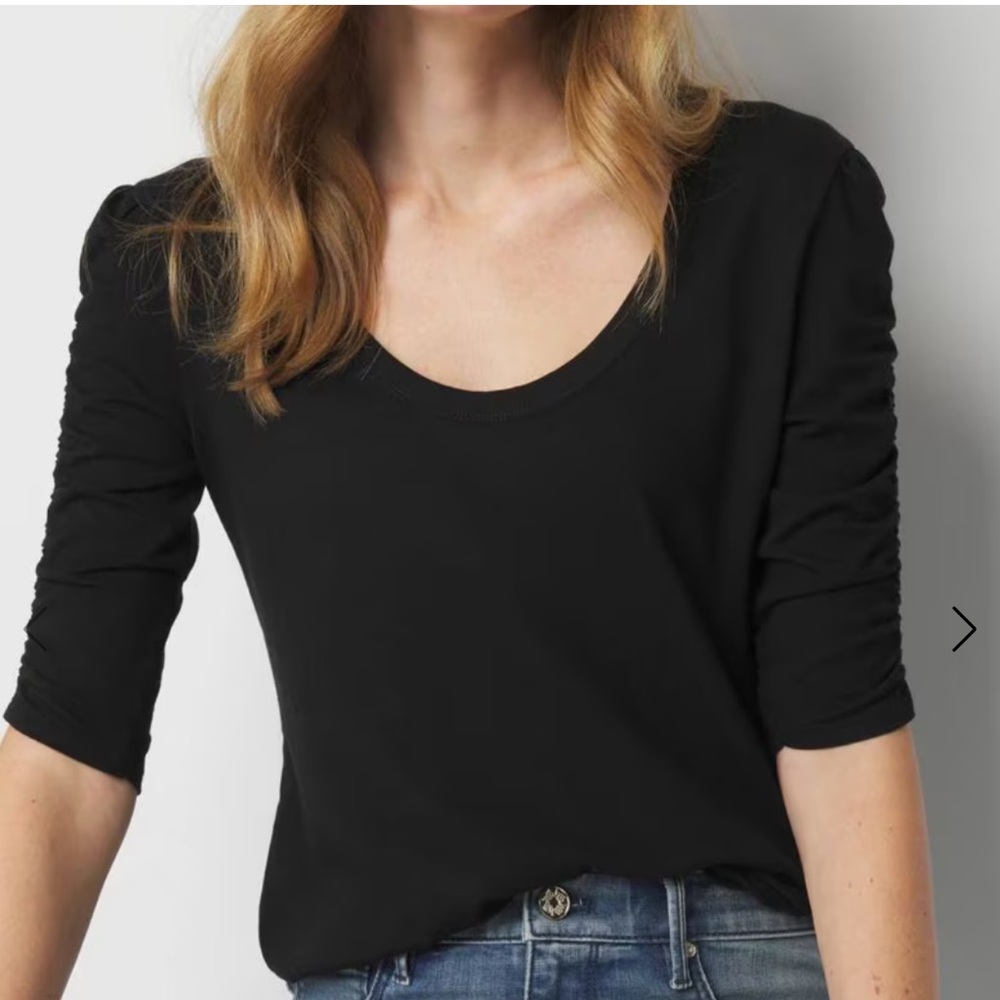 White House Black Market Black Long Sleeve Top